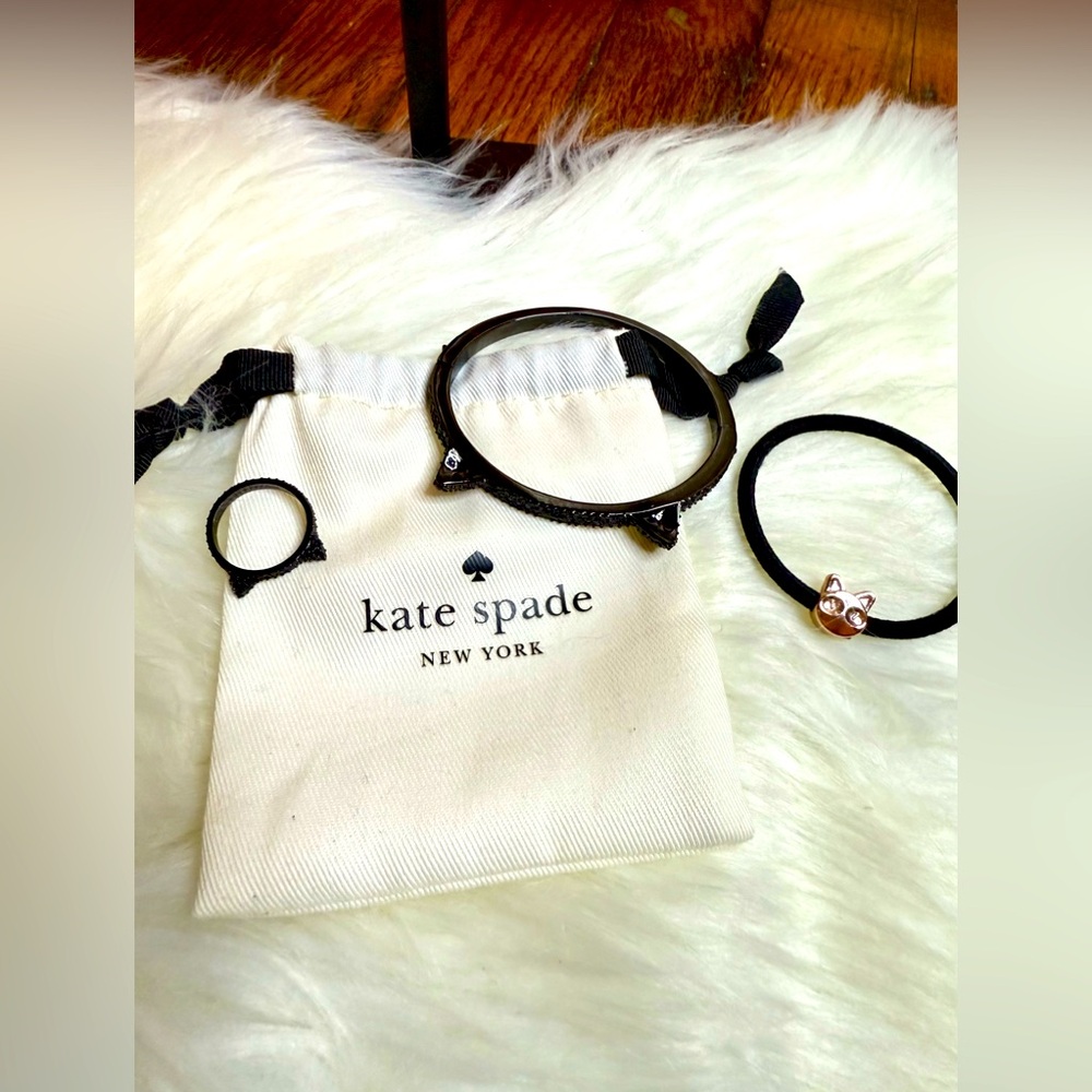 EUC Bundle 4pcs Kate Spade Jewerly Black Cat Dani Lane